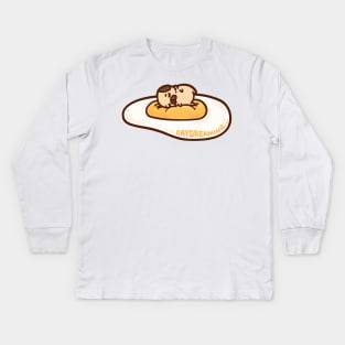 Daydreaming Puglie Kids Long Sleeve T-Shirt